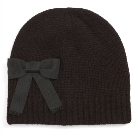 kate spade Accessories - Kate Spade “Grosgrain Bow” beanie.